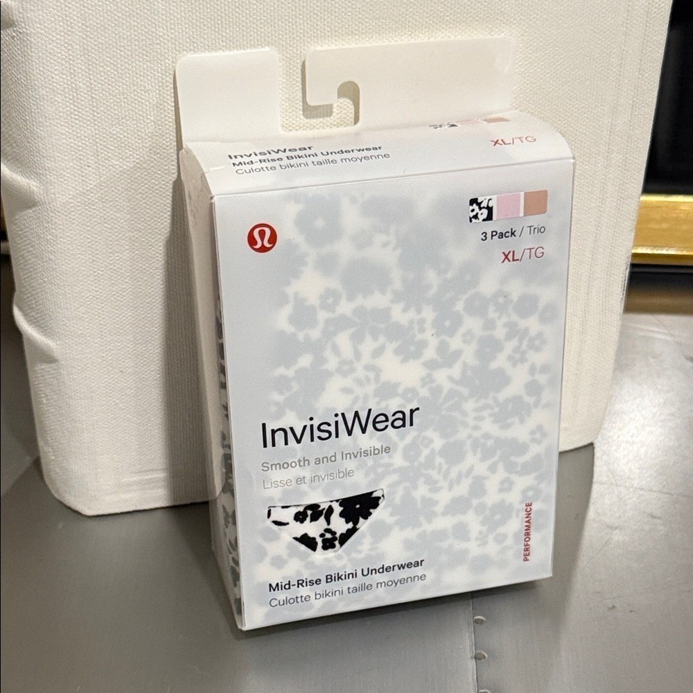 Lululemon InvisiWear Mid-Rise Bikini Underwear 3-Pack Size XL NWT